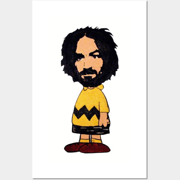 Charles Manson Cartoon Style Wall Art by Coffee Black Victory 